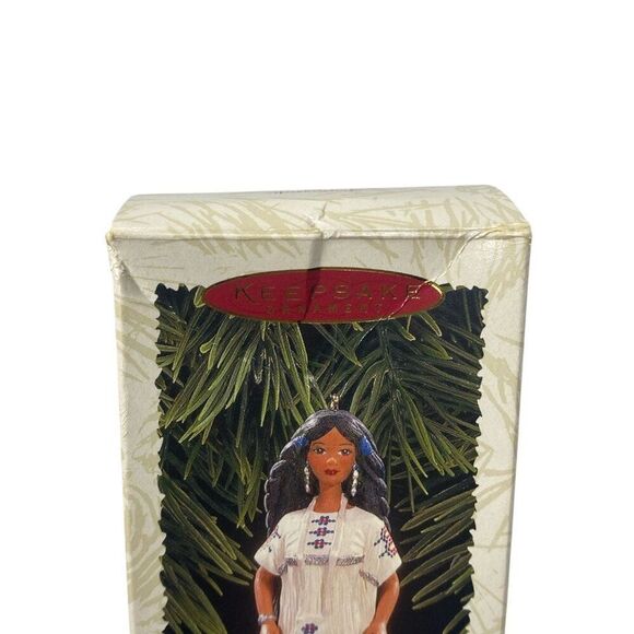 Native American Barbie 1st in series Hallmark Ornament 1996 - Picture 3 of 6